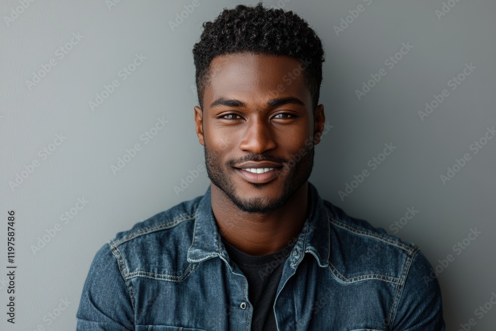Obraz premium African black teenage boys pose confidently in casual chic attire against solid backgrounds, each showcasing unique style and personality.