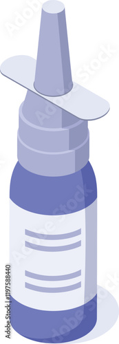 Nasal spray bottle offering rapid relief from congestion, promoting easier breathing and effectively managing respiratory discomfort caused by allergies, colds, or flu symptoms