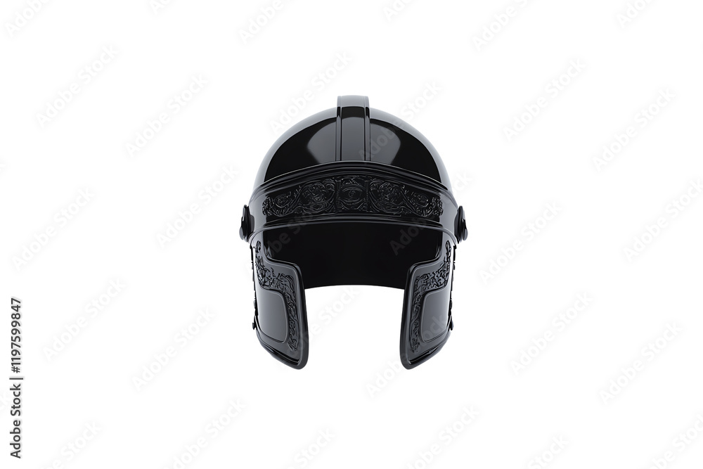 A sleek, modern helmet showcasing advanced design and structural features, emphasizing protection and style. A sleek, modern helmet showcasing advanced design and structural features, emphasizing protection and style.