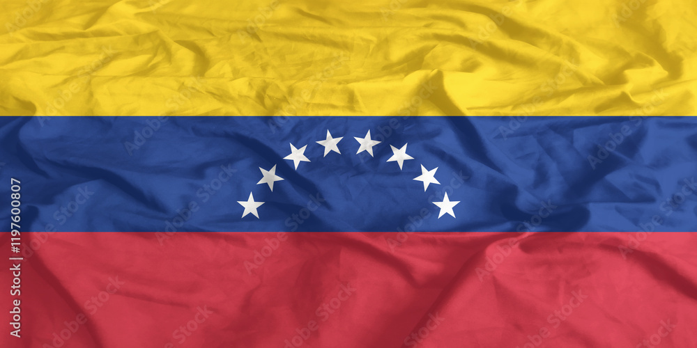 Naklejka premium Venezuela Flag Waving Close Up