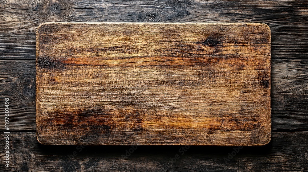 Weathered wooden board with a rustic texture and natural vintage appeal Weathered wooden board with a rustic texture and natural vintage appeal