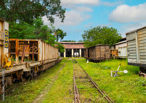 Old trains in the station, Dire Dawa Region, Dire Dawa, Ethiopia photo