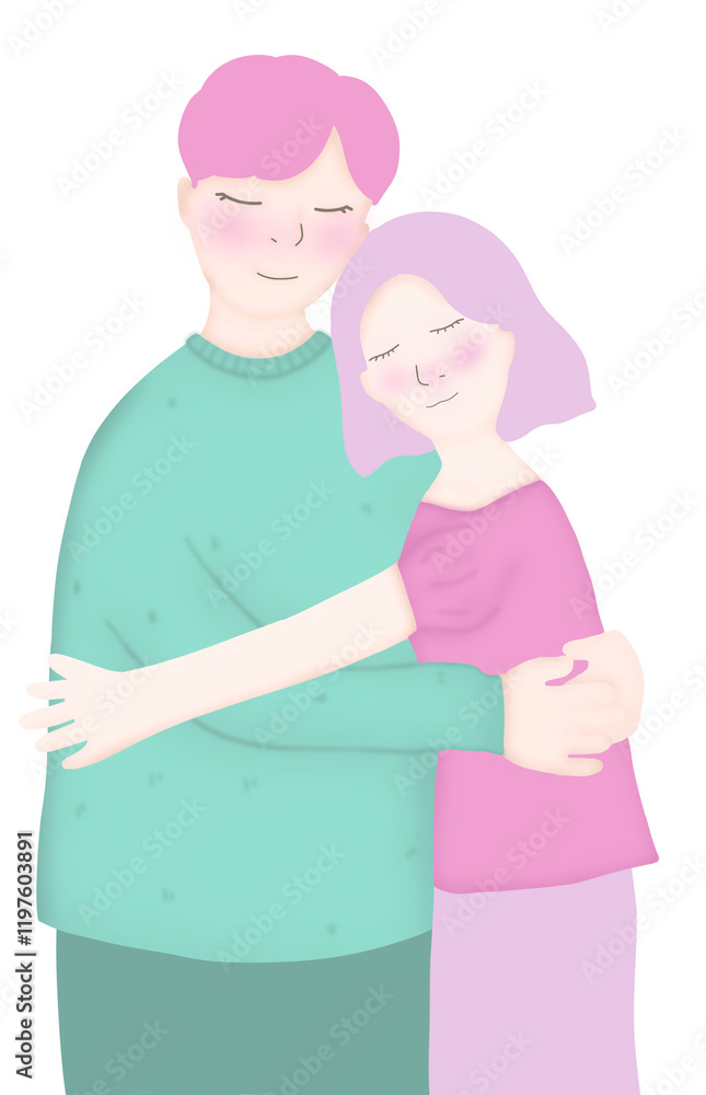 Obraz premium Couple hugging