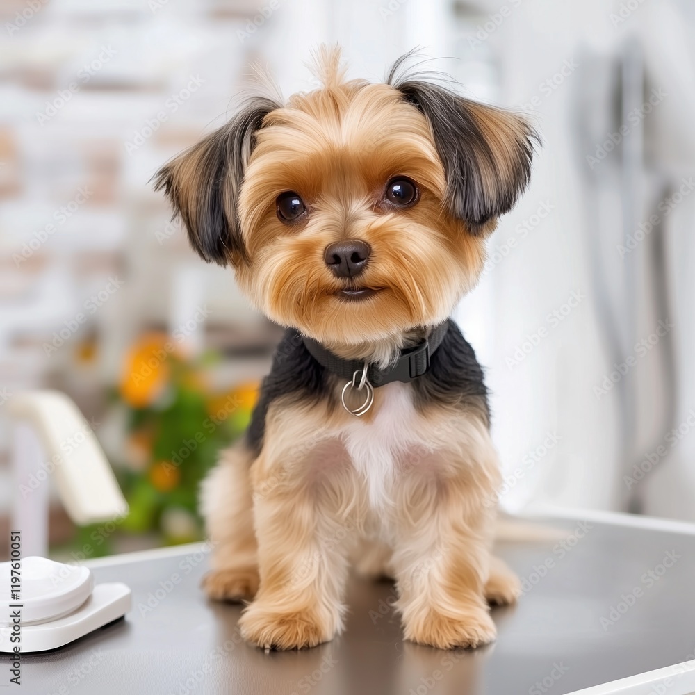Adorable Yorkshire Terrier in Bright Setting Adorable Yorkshire Terrier in Bright Setting