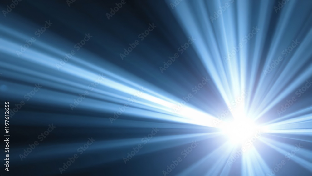 Abstract Light Rays Background Celestial Burst of Blue Light Abstract Light Rays Background Celestial Burst of Blue Light