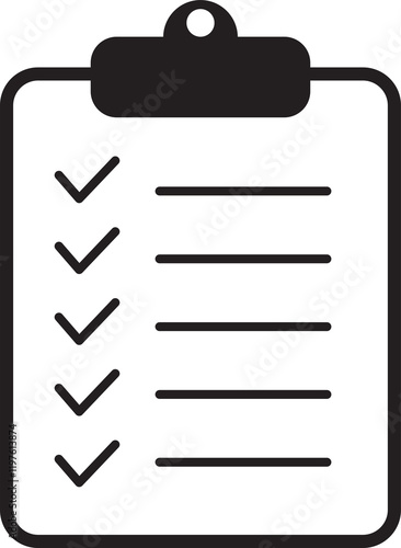 Checklist Clipboard: Task Management Graphic,
To-Do List Icon: Task Completion Symbol,
Document with Checks: Progress Tracking Image.