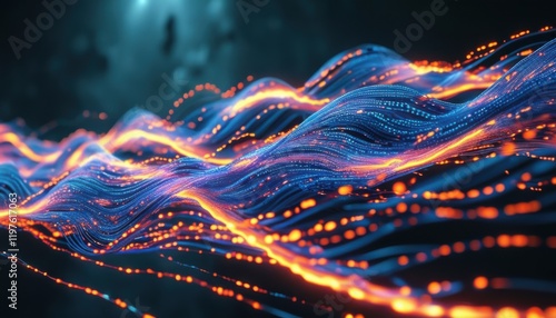 AI Data Stream Tunnel in Cyberspace  