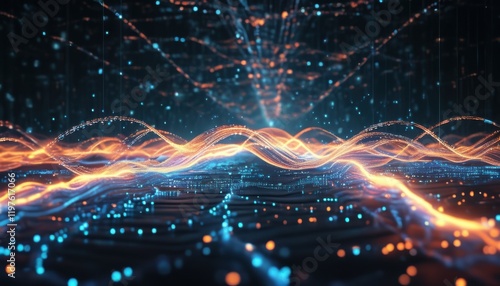 AI Data Stream Tunnel in Cyberspace  