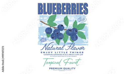 Fresh Blueberries fruit print. Fruit club print design. Fruit local market. Sweet berry. Blueberries fruit artwork. Organic food artwork for for t-shirt. Organic farm poster design. Blueberries art.