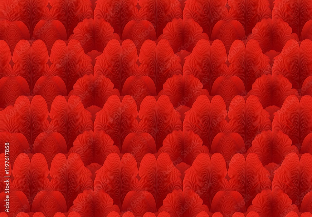 Obraz premium Seamless Pattern of Vibrant Red Flower Petals Close Up Floral Texture Background