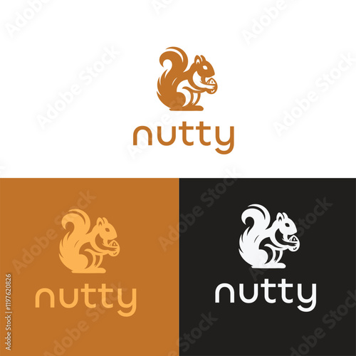 squirrel logo nature natural logo nut logo 