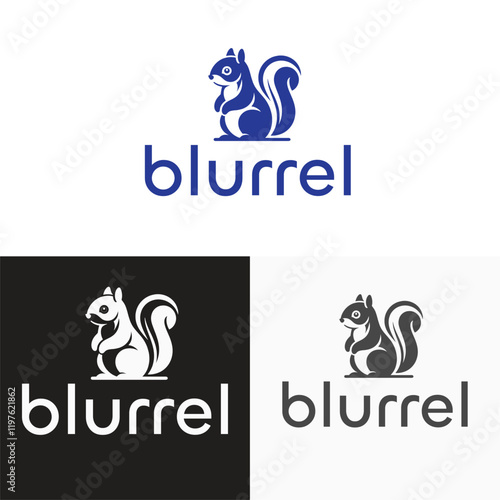 squirrel logo nature logo animal logo