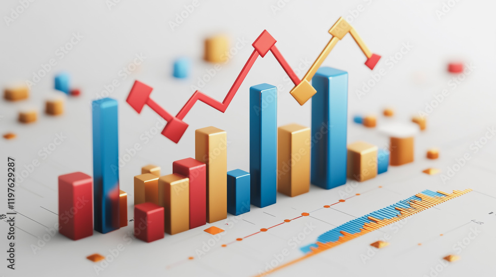 Abstract white background with Colorful charts and graphs with statistics to innovative analyze business potential and forecast future development of companies growth. Abstract white background with Colorful charts and graphs with statistics to innovative analyze business potential and forecast future development of companies growth.