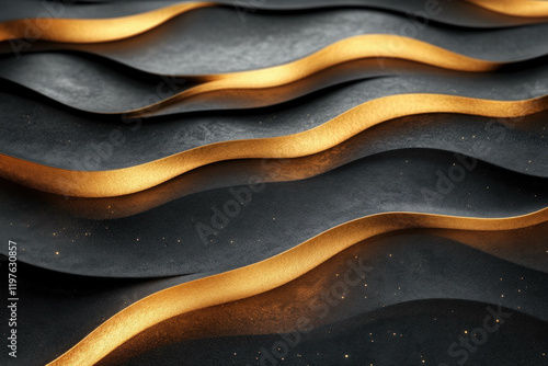 Black And Gold Abstract Bac...