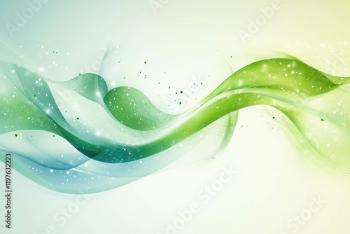 Green Wave Abstract Background