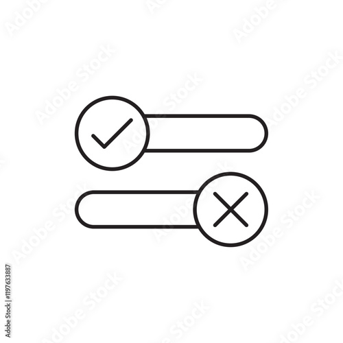Boolean icon in liner stroke style