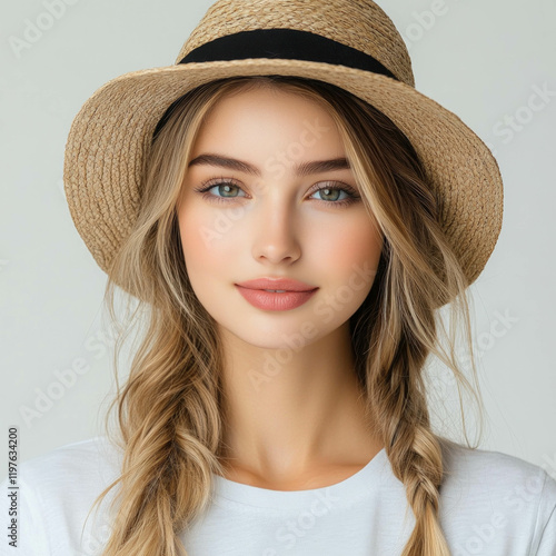 Spring Fashion Model Isolated