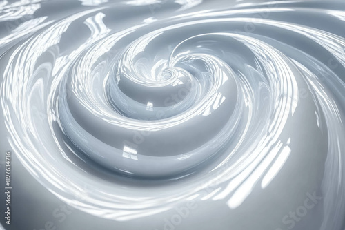 Swirl Light On White Backgr...