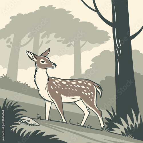 deer in the woods