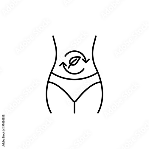 Detox icon in liner stroke style