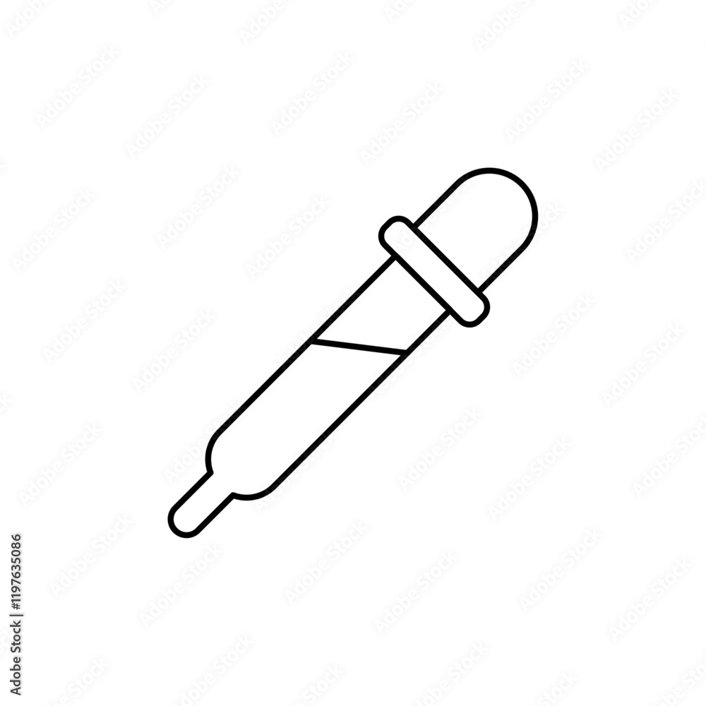 Dropper pipette icon in liner stroke style Dropper pipette icon in liner stroke style