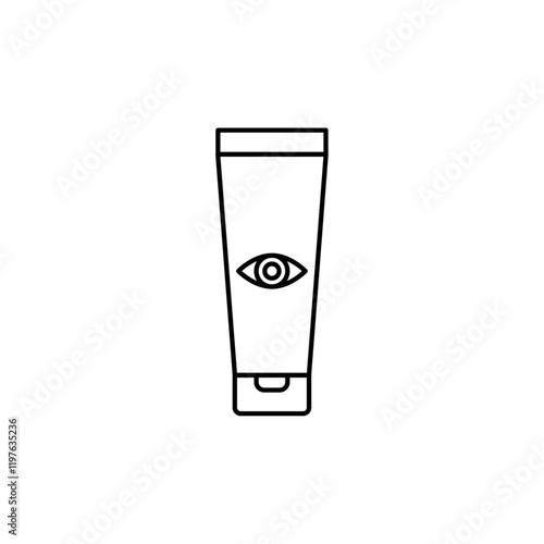 Eye cream icon in liner stroke style