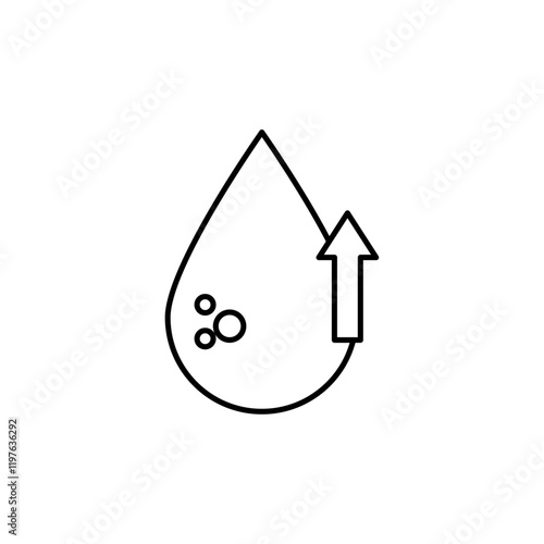 High cholesterol icon in liner stroke style