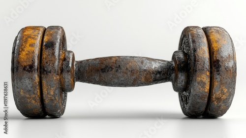 Rusty Vintage Dumbbell: A Testament to Time and Strength photo