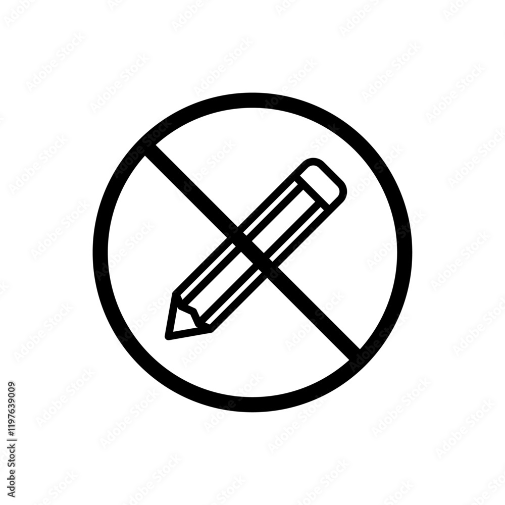 No writing sign vector graphic pack No writing sign vector graphic pack