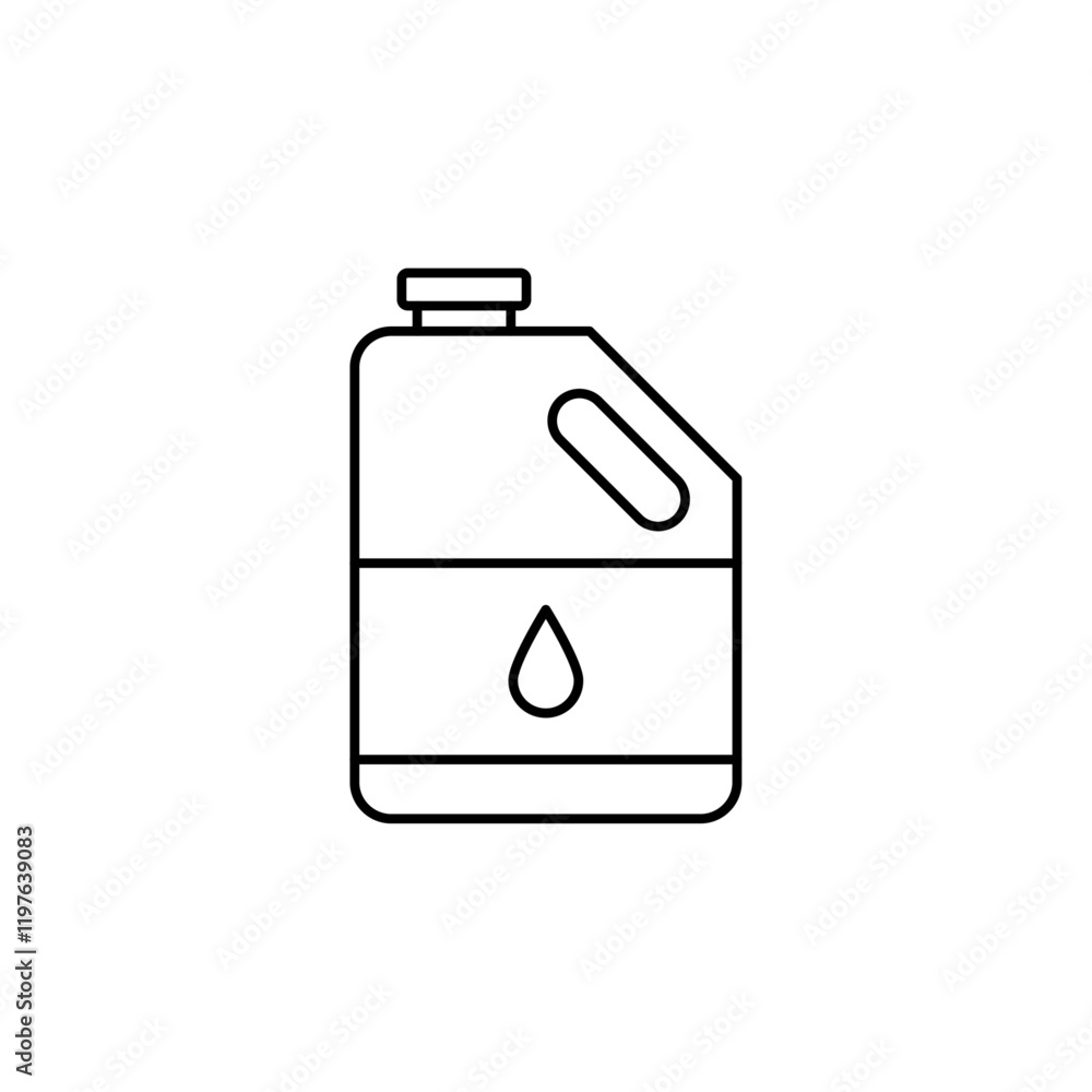 Oil can icon in liner stroke style Oil can icon in liner stroke style