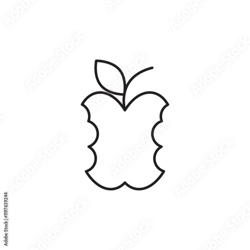 Organic waste icon in liner stroke style