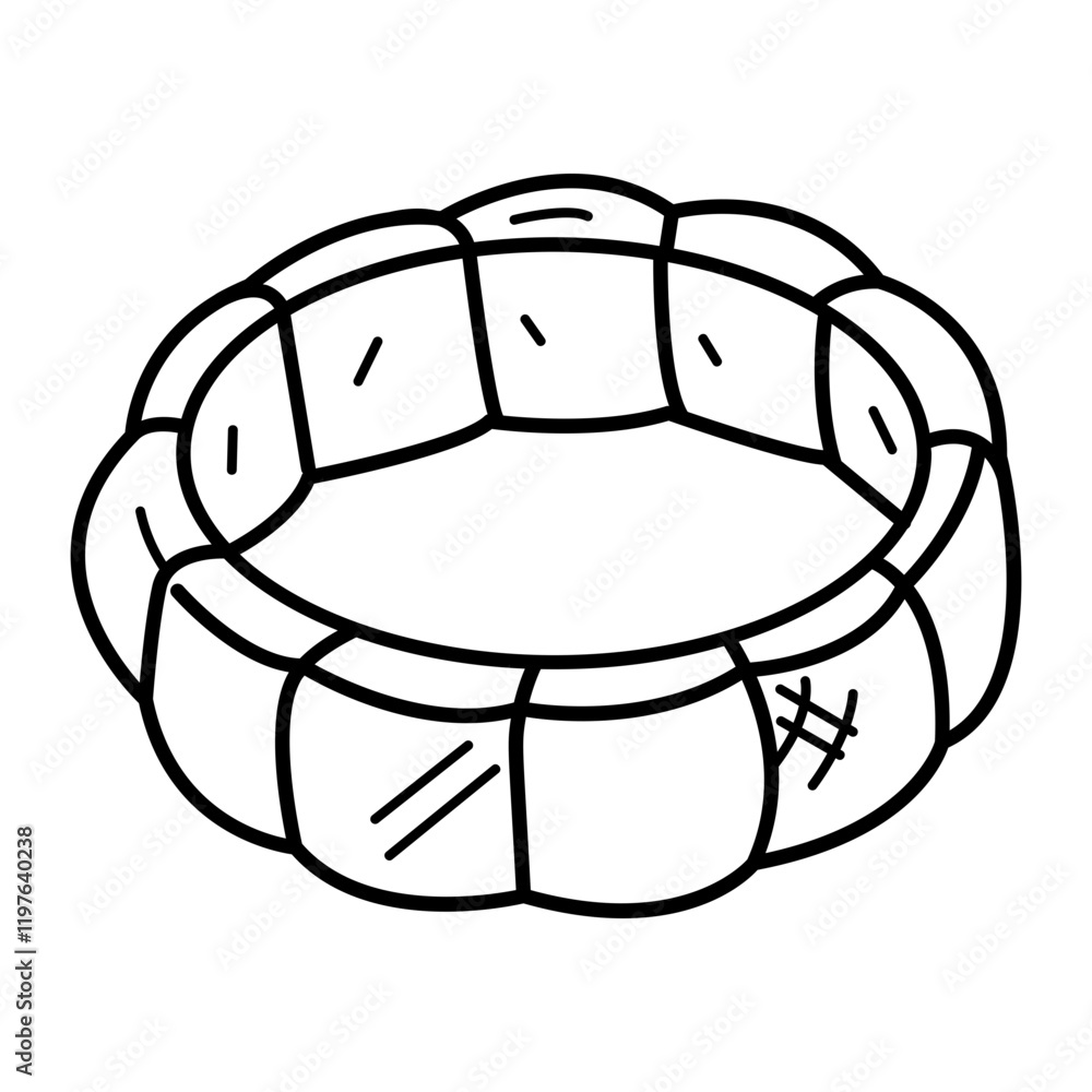 Jelly bangle icon in doodle style Jelly bangle icon in doodle style