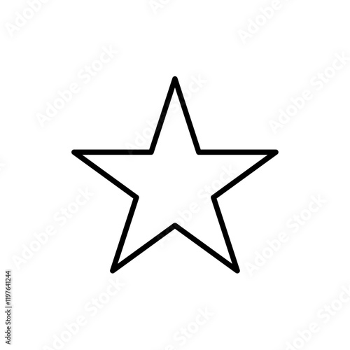 Star icon in liner stroke style