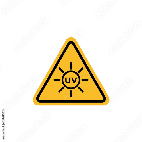 UV light do not look sign in yellow color
