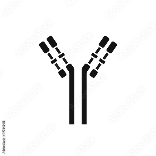 Antibody icon Simple thin line flat symbol