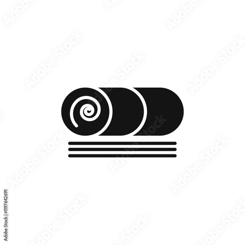 Bale icon Simple thin line flat symbol