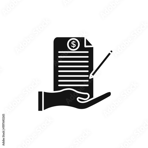 Business proposal icon Simple thin line flat symbol