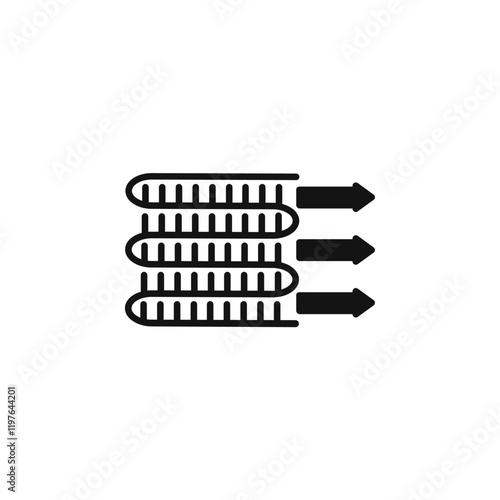 Condenser coil icon Simple thin line flat symbol