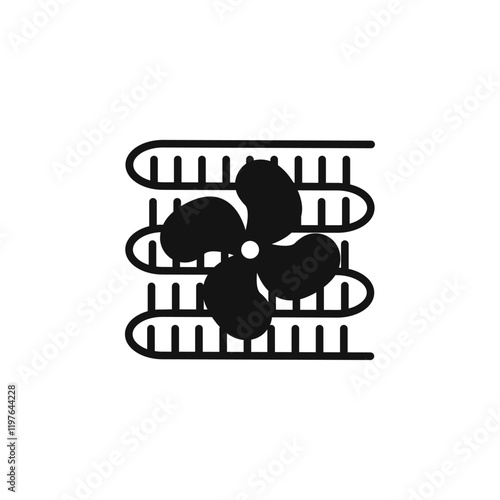 Condenser coil icon Simple thin line flat symbol