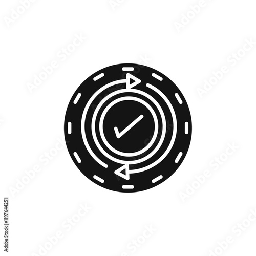 Consistency icon Simple thin line flat symbol