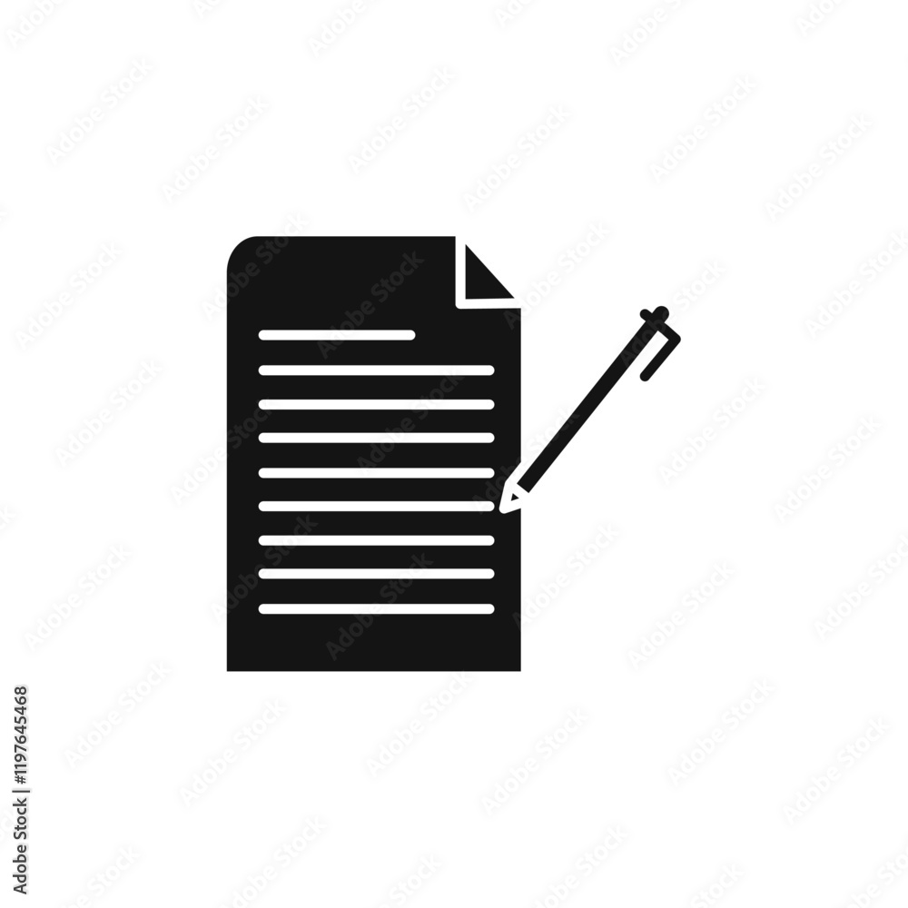 Edit file icon Simple thin line flat symbol Edit file icon Simple thin line flat symbol