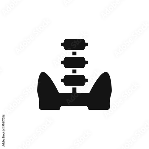 Human spine icon Simple thin line flat symbol