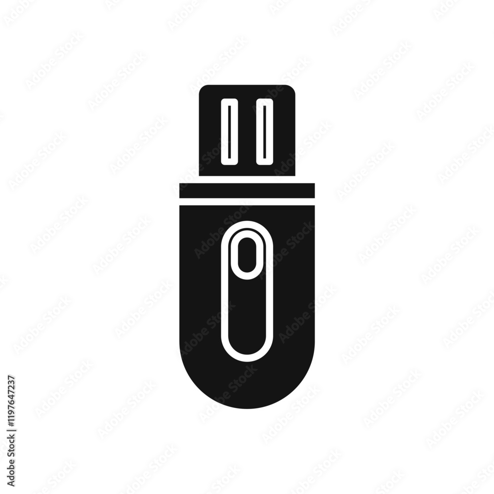 Inclined pendrive icon Simple thin line flat symbol Inclined pendrive icon Simple thin line flat symbol