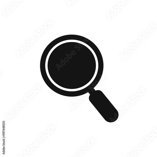 Loupe icon Simple thin line flat symbol