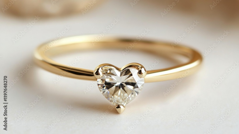 Minimalist promise ring, small heart shaped diamond generative ai Minimalist promise ring, small heart shaped diamond generative ai