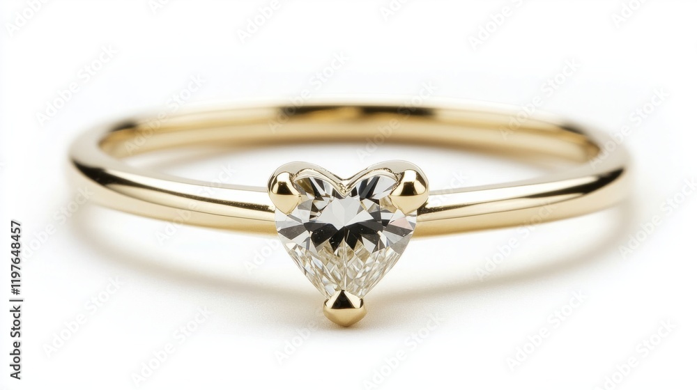 Minimalist promise ring, small heart shaped diamond generative ai Minimalist promise ring, small heart shaped diamond generative ai