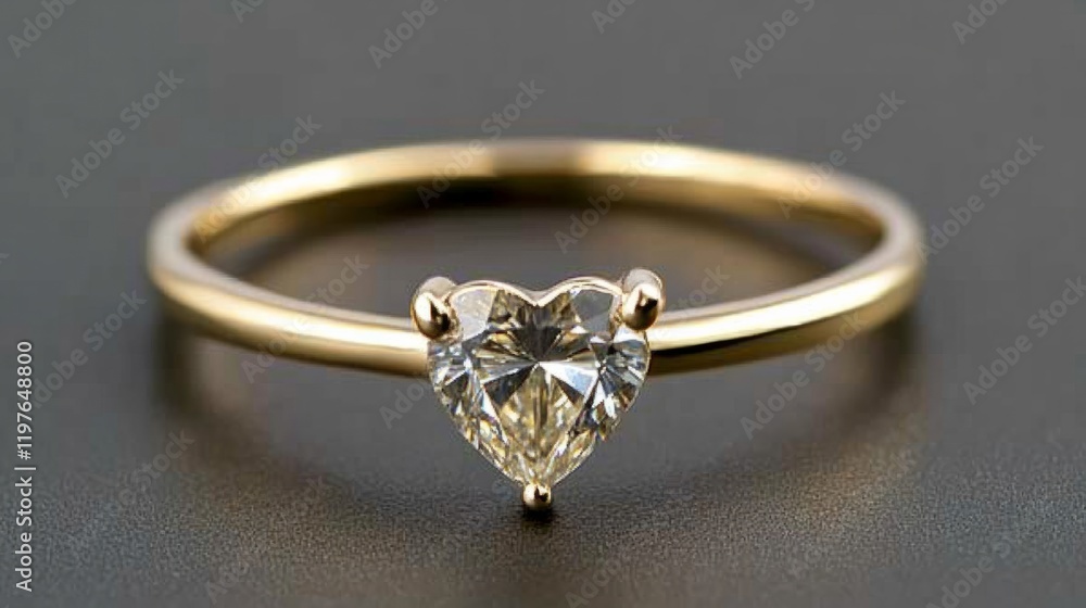 Minimalist promise ring, small heart shaped diamond generative ai Minimalist promise ring, small heart shaped diamond generative ai