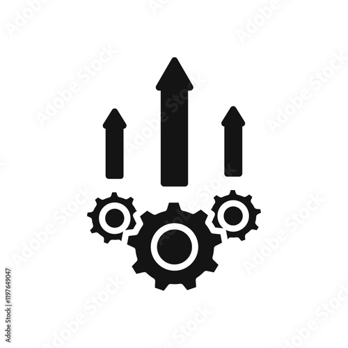 Operational excellence icon Simple thin line flat symbol