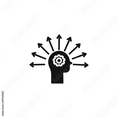 Realization icon Simple thin line flat symbol