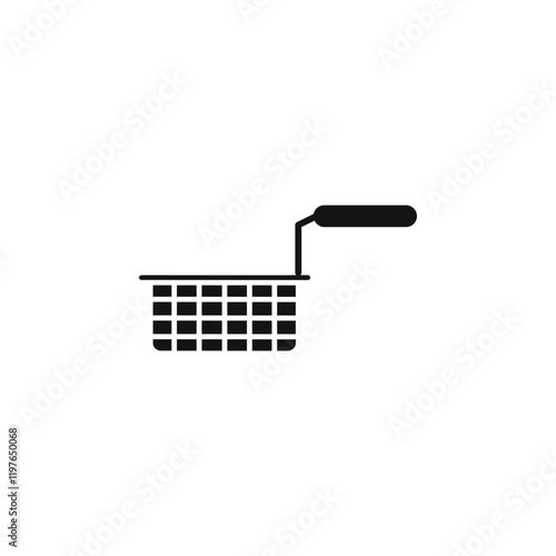 Restaurant deep fryer icon Simple thin line flat symbol